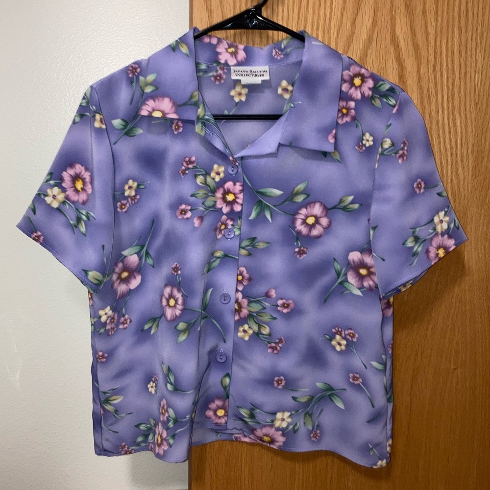 Jaclyn Smith Floral Button-Down